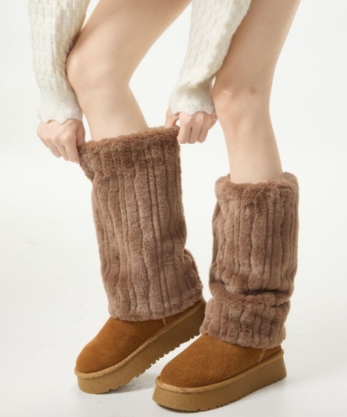 レッグウォーマー ボアレッグウォーマー レディース : ZOZOTOWN Yahoo