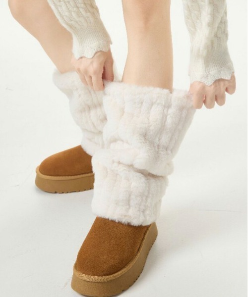 ⭐︎新品　ボアレッグウォーマー レッグウォーマー ボアレッグウォーマー レディース : ZOZOTOWN Yahoo