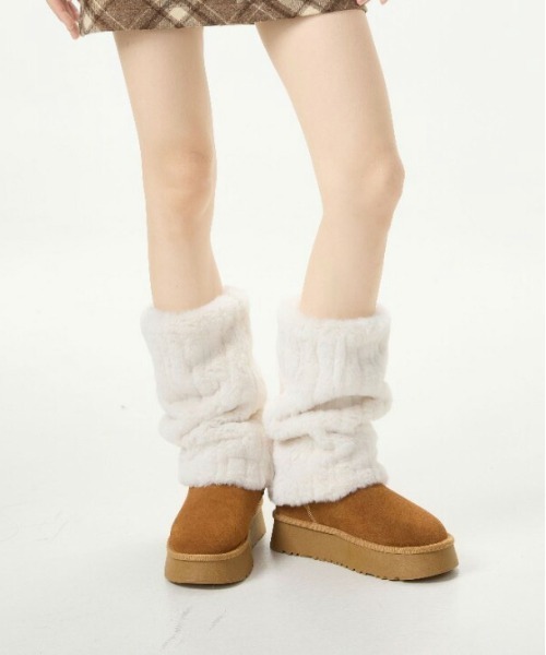 レッグウォーマー ボアレッグウォーマー レディース : ZOZOTOWN Yahoo