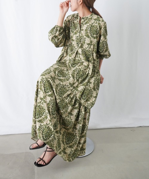 「LUCA/LADY LUCK LUCA」 長袖ワンピース FREE ブルー レディース_画像2