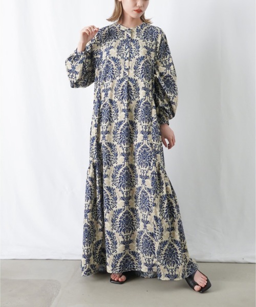 「LUCA/LADY LUCK LUCA」 長袖ワンピース FREE ブルー レディース_画像5