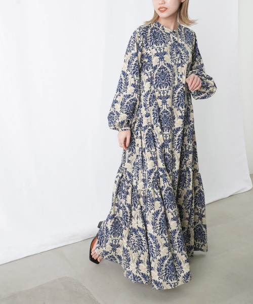 「LUCA/LADY LUCK LUCA」 長袖ワンピース FREE ブルー レディース_画像9