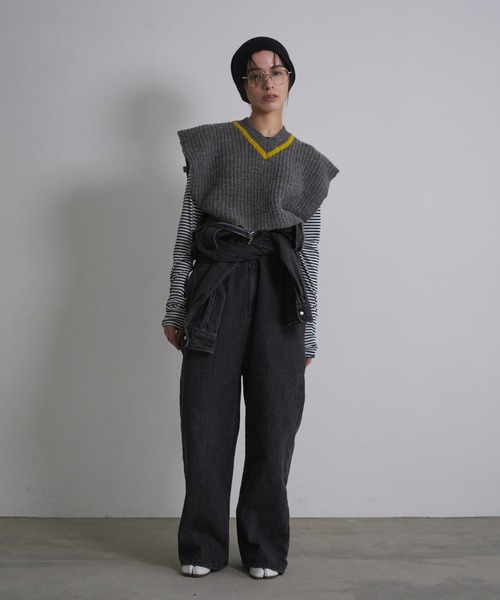 oll オールインワン Jane Black Denim Jumpsuit レディース : ZOZOTOWN