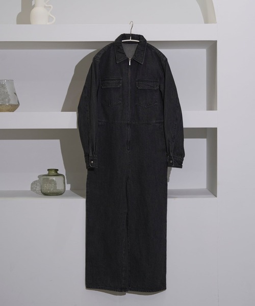 oll オールインワン Jane Black Denim Jumpsuit レディース : ZOZOTOWN