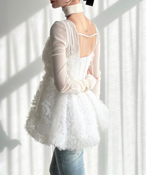 Meiru キャミソール フラワーチュールキャミビスチェ : ZOZOTOWN Yahoo