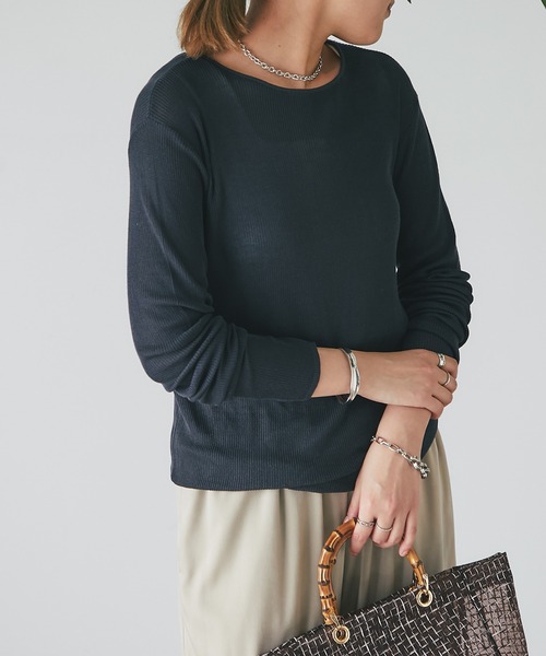 「un dix cors」 長袖ニット FREE ブラック レディース_画像4