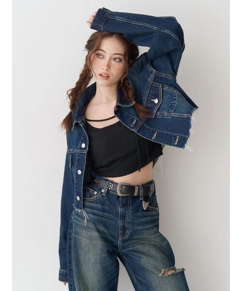 EVRIS（エヴリス） デニムジャケット gジャン ヴィンテージライク