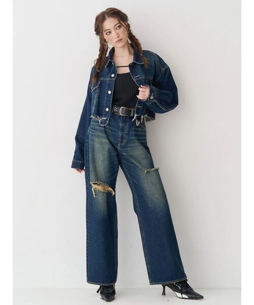 【EVRIS】 デニムジャケット EVRIS（エヴリス） デニムジャケット gジャン ヴィンテージライク