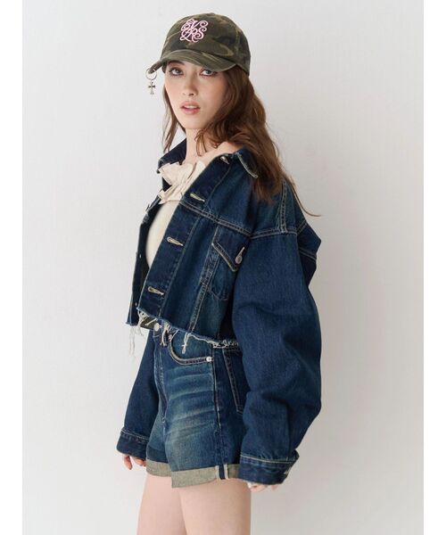 EVRIS デニムジャケット デニムパンツ ファー襟付き EVRIS デニムジャケット デニムパンツ ファー襟付き