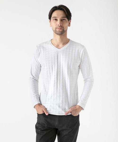 MICHEL KLEIN HOMME（ミッシェルクラン オム） tシャツ チドリ柄V