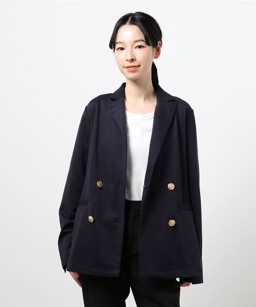 「IEDIT」 テーラードジャケット MEDIUM ネイビー レディース_画像9