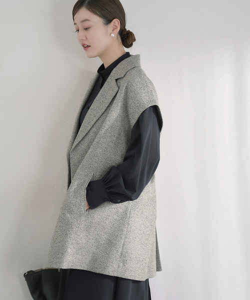 IENA（イエナ） ベスト ジレ ＆NAVY ツイーディーサッシュジレ