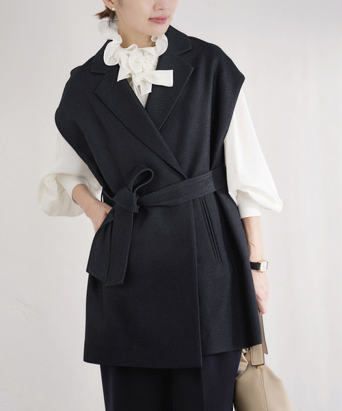 IENA（イエナ） ベスト ジレ ＆NAVY ツイーディーサッシュジレ