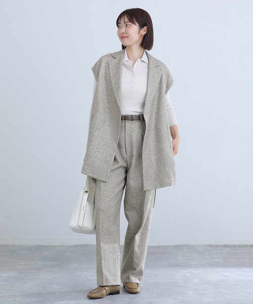 IENA（イエナ） ベスト ジレ ＆NAVY ツイーディーサッシュジレ