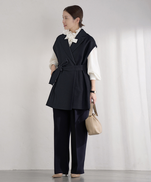 IENA（イエナ） ベスト ジレ ＆NAVY ツイーディーサッシュジレ