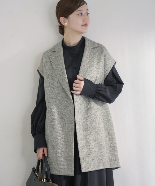 IENA（イエナ） ベスト ジレ ＆NAVY ツイーディーサッシュジレ