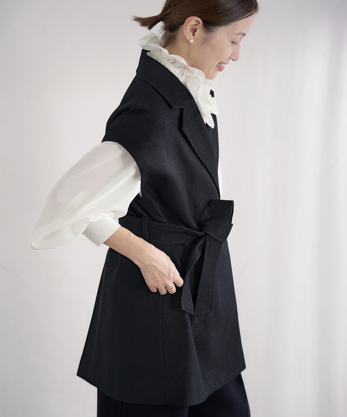 IENA（イエナ） ベスト ジレ ＆NAVY ツイーディーサッシュジレ