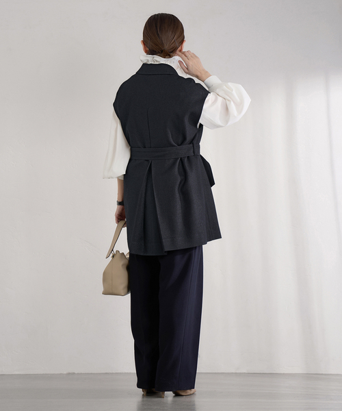 イエナ IENA 22AW Wフェイスデザインベスト ジレ ウール 黒 イエナ IENA 22AW Wフェイスデザインベスト ジレ ウール 黒 【公式通販】
