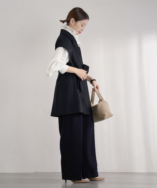 IENA（イエナ） ベスト ジレ ＆NAVY ツイーディーサッシュジレ