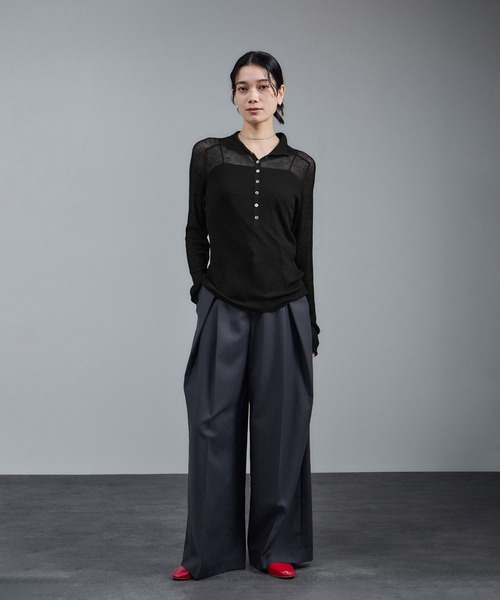 「SALON adam et rope'」 長袖ニット FREE グレー レディース_画像5