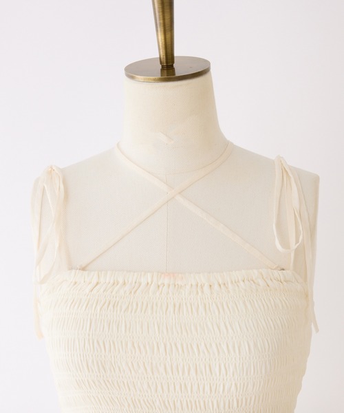 「one after another NICE CLAUP」 キャミソールワンピース FREE サックスブルー レディース_画像6