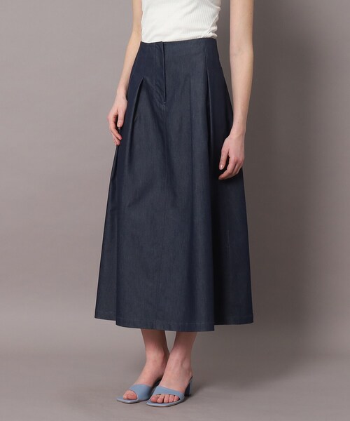 「DRESSTERIOR」 フレアスカート 40 ネイビー レディース_画像3