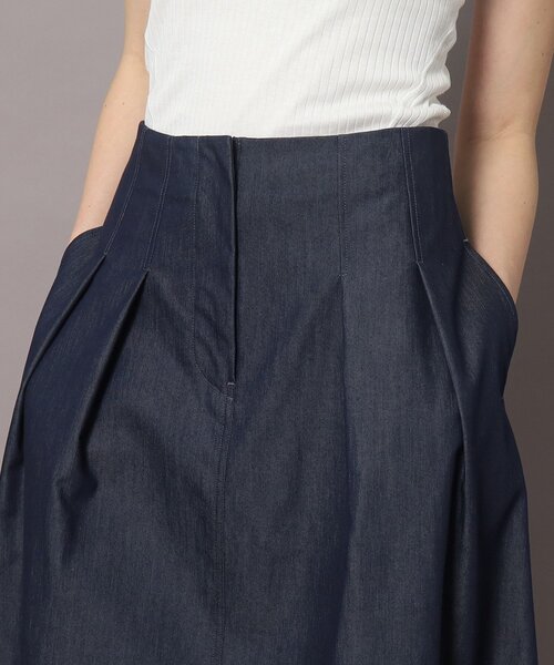 「DRESSTERIOR」 フレアスカート 40 ネイビー レディース_画像6