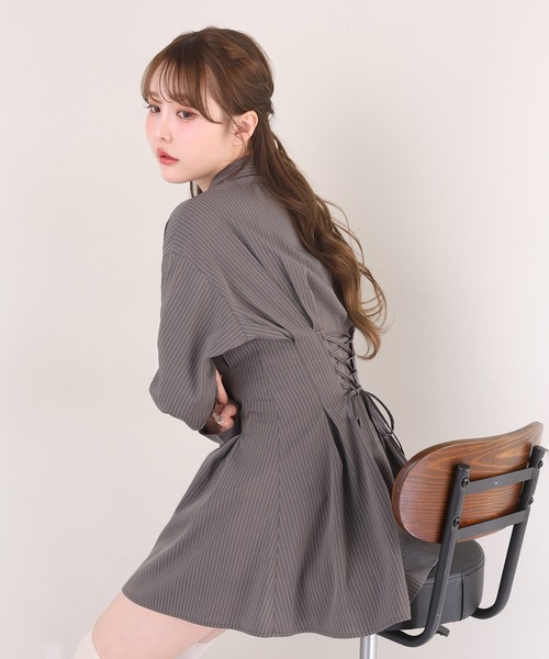 one after another NICE CLAUP シャツワンピース 「サイズ調整できる