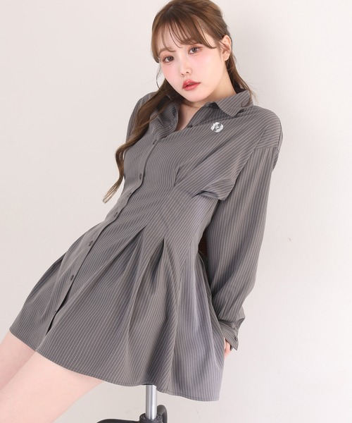 one after another NICE CLAUP シャツワンピース 「サイズ調整できる