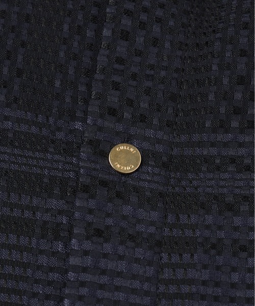 シャツ Sheer Tile Check Chin Tab Short Sleeve Shirt メンズ レディースの画像