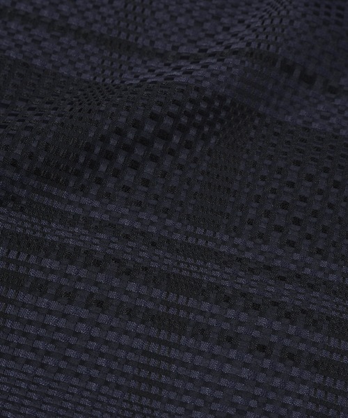 シャツ Sheer Tile Check Chin Tab Short Sleeve Shirt メンズ レディースの画像
