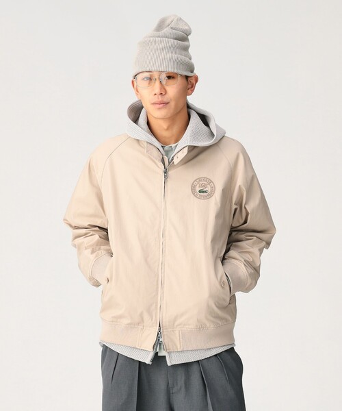 ラコステ スタンドジャケット　ベージュ　L LACOSTE（ラコステ） ブルゾン アウター 「別注」LACOSTE / スタンド