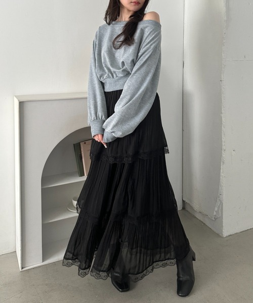 CLEA スカート レースカンカンロングスカート : ZOZOTOWN Yahoo!店