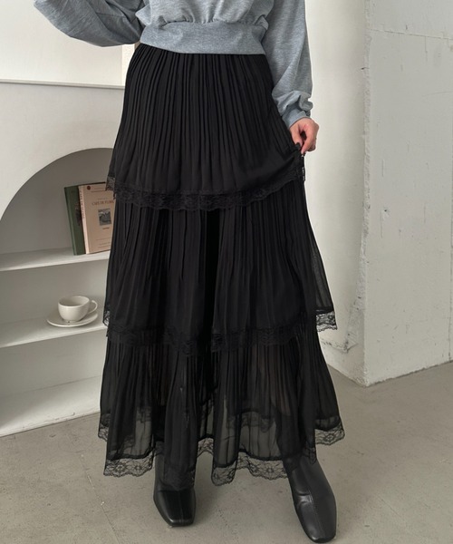CLEA スカート レースカンカンロングスカート : ZOZOTOWN Yahoo!店