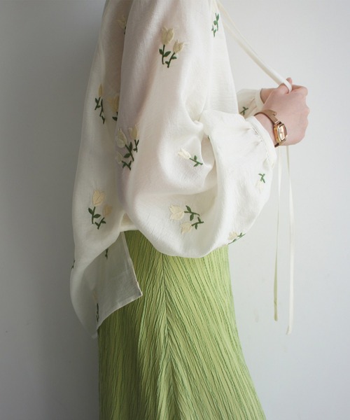 「aimoha」 長袖ブラウス X-LARGE オフホワイト レディース_画像7