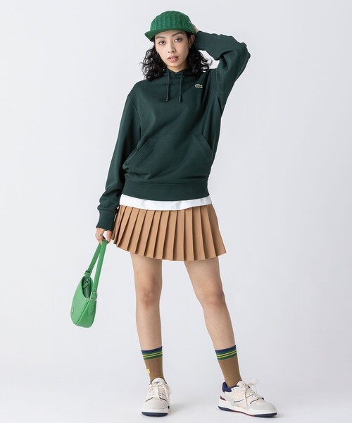 「LACOSTE」 プルオーバーパーカー 3 ホワイト メンズの画像
