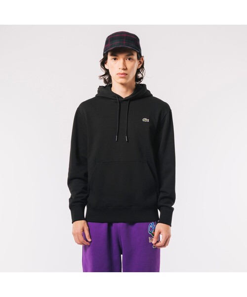 「LACOSTE」 プルオーバーパーカー 3 ホワイト メンズの画像