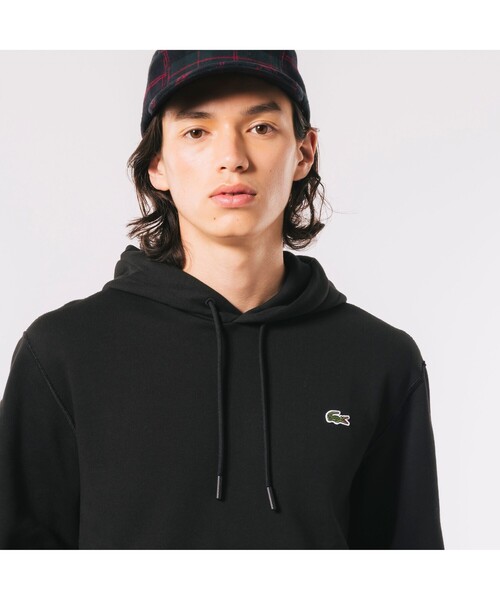 「LACOSTE」 プルオーバーパーカー 3 ホワイト メンズの画像