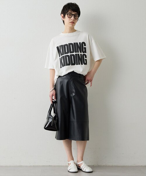 Whim Gazette（ウィム ガゼット） tシャツ KIDDINGロゴTシャツ