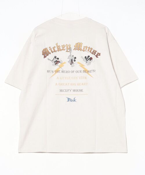「MICKEY MOUSE」 半袖Tシャツ X-LARGE オフホワイト メンズ_画像3