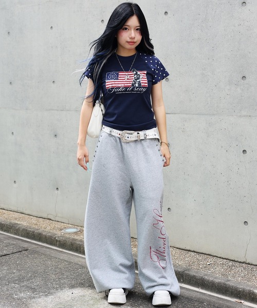 ATMARK ワイドパンツ スウェットパンツ ジャージ 「2サイズ展開