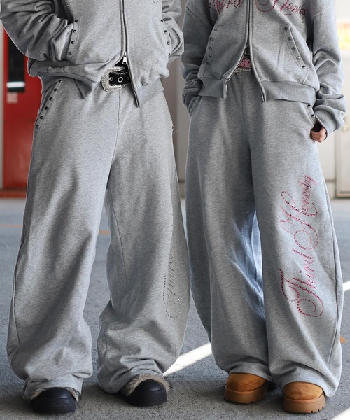 ATMARK ワイドパンツ スウェットパンツ ジャージ 「2サイズ展開