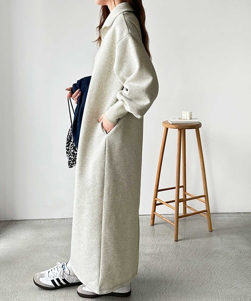 「GeeRA」 長袖ワンピース X-LARGE ブラック レディース_画像4