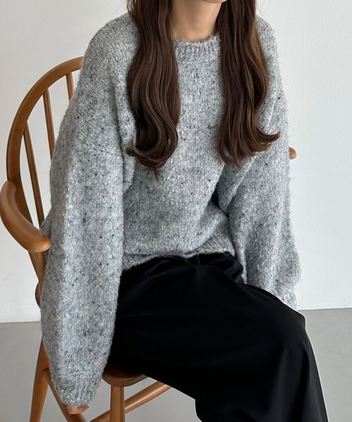 「callautia」 長袖ニット MEDIUM チャコール レディース_画像3