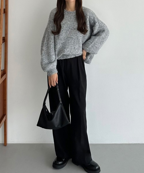 「callautia」 長袖ニット MEDIUM チャコール レディース_画像4