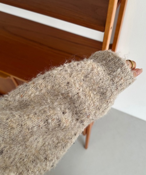 「callautia」 長袖ニット MEDIUM チャコール レディース_画像6