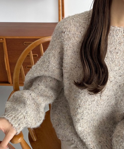 「callautia」 長袖ニット MEDIUM チャコール レディース_画像7