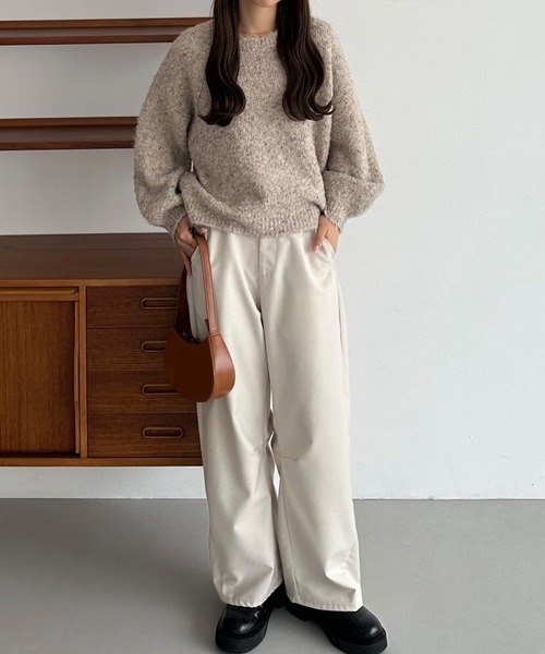 「callautia」 長袖ニット MEDIUM チャコール レディース_画像8
