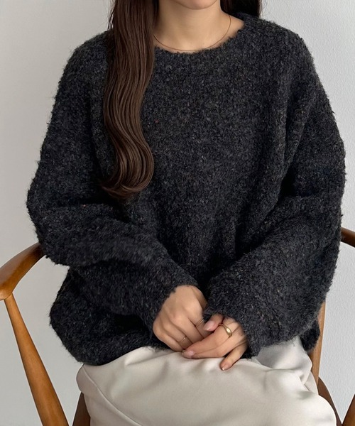 「callautia」 長袖ニット MEDIUM チャコール レディース_画像9
