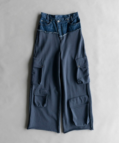 「MAISON SPECIAL」 スウェットパンツ 36 ブルー レディースの画像